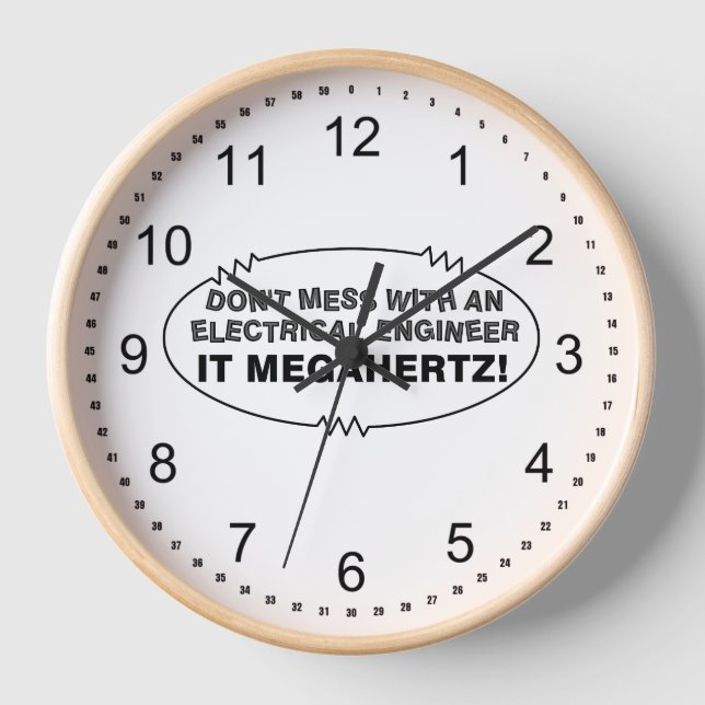 Reloj Ingeniero eléctrico Megahertz Oval (Anverso)