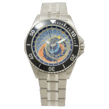 Reloj inoxidable masculino, reloj astronómico de P