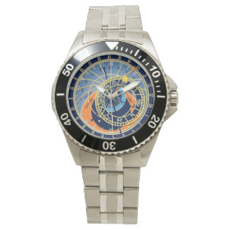 Reloj inoxidable masculino, reloj astronómico de P