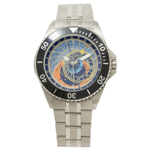 Reloj inoxidable masculino, reloj astronómico de P (Anverso)