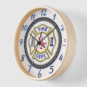 Reloj Insignia azul y blanca del logotipo del Departamen
