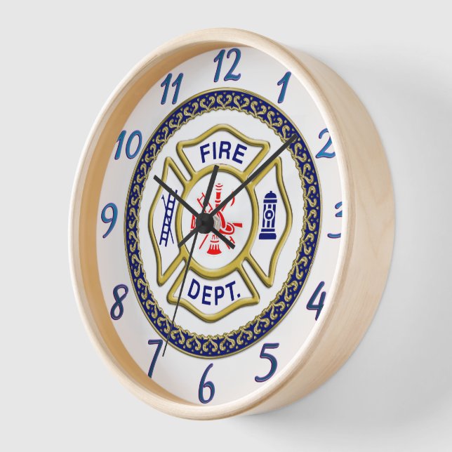 Reloj Insignia azul y blanca del logotipo del Departamen (Ángulo)