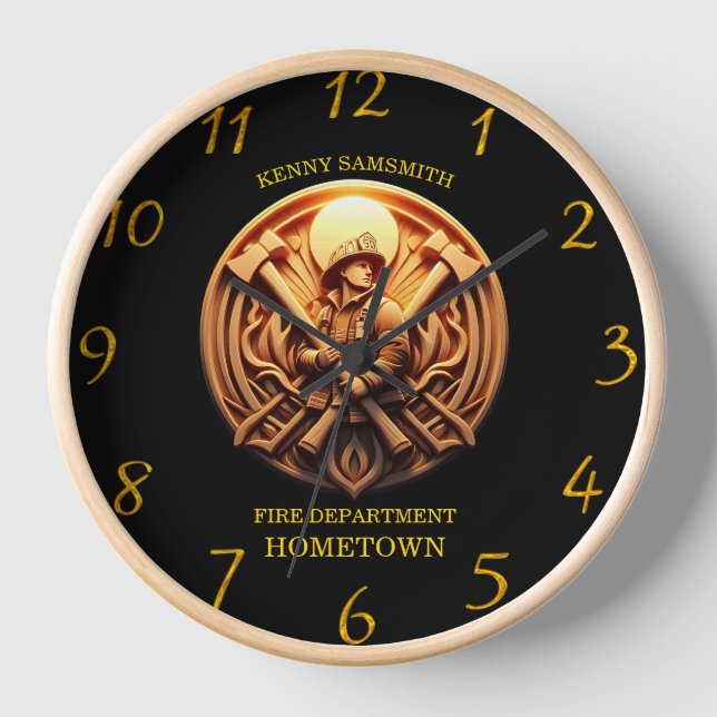 Reloj Insignia de Departamentos de Bomberos que simboliz (Anverso)