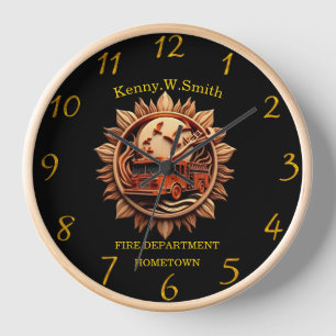 Reloj Insignia de los departamentos de bomberos que irra