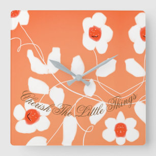 Reloj Inspirador cuadrado de las pequeñas cosas