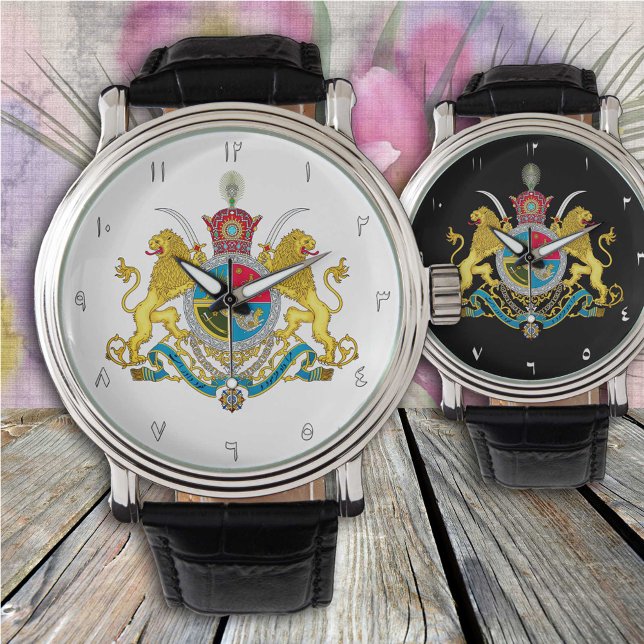 Reloj iraní, escudo imperial de armas 1925-1979/Le (Subido por el creador)