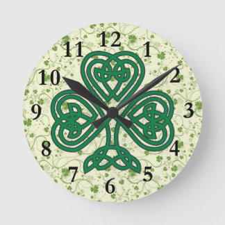 RELOJ IRLANDÉS DEL SÍMBOLO DEL TRÉBOL