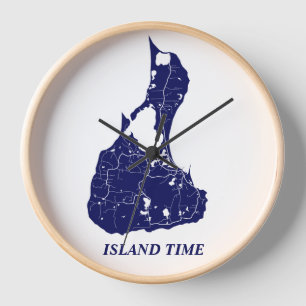 Reloj Isla de Bloqueo Rhode Isla Clock-Island Hora