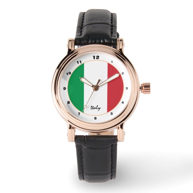 Reloj italiano, Bandera italiana, diseño y moda a  (Anverso)