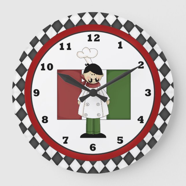 Reloj italiano de la cocina del cocinero (Anverso)