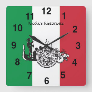 Reloj italiano de Pizzaria del restaurante