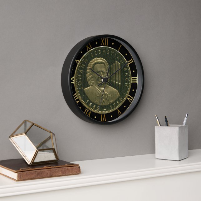 Reloj J. S. Bach Organist Commemorative Organ Pipe Wall (Oficina)