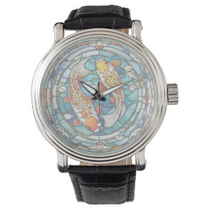 Reloj japonés de pescado asain japonés de vidrio m