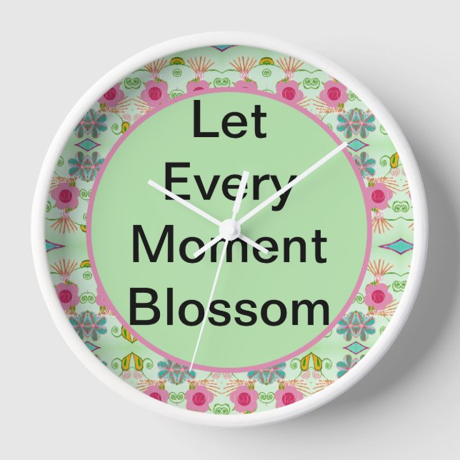 Reloj Jardín ecléctico encantador: Belleza floral divers (Anverso)