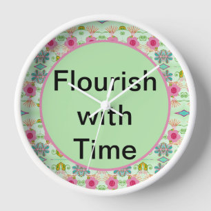 Reloj Jardín Ecléctico Encantador: Diversa Belleza Flora