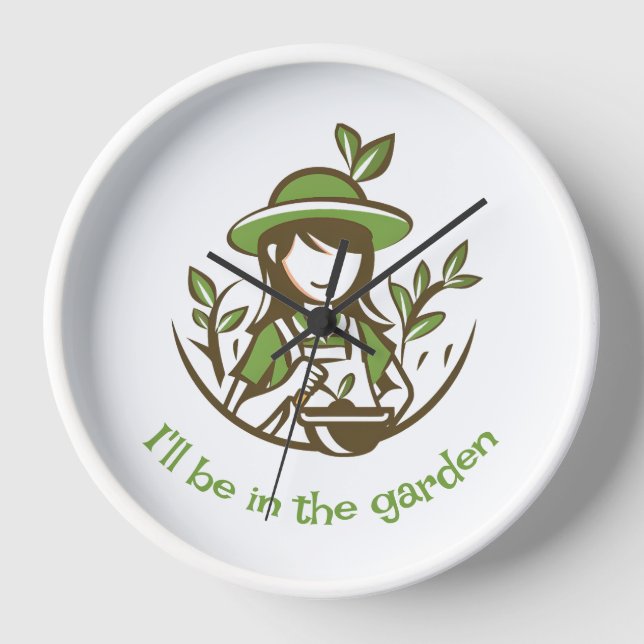 Reloj Jardines Cute Gardening Cita Jardines (Anverso)