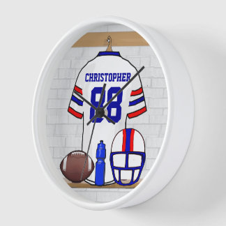 Reloj Jersey de Fútbol Azul Rojo Blanco Personalizado