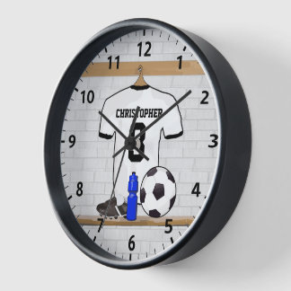Reloj Jersey de fútbol negro personalizado