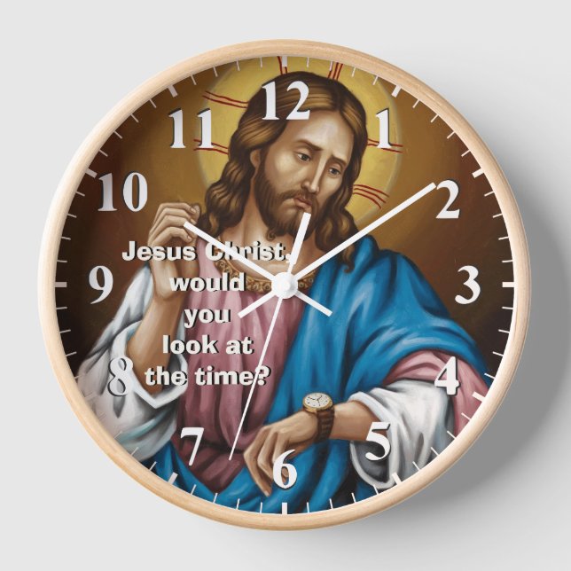 Reloj Jesucristo, ¿podrías mirar el Tiempo? (Anverso)