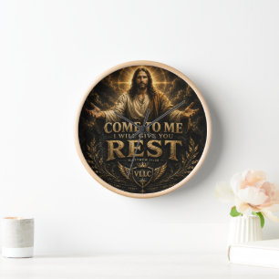 Reloj Jesus Come to Me Christian Gold Sacred Art