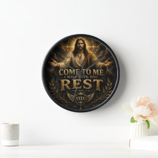 Reloj Jesus Come to Me Christian Gold Sacred Art