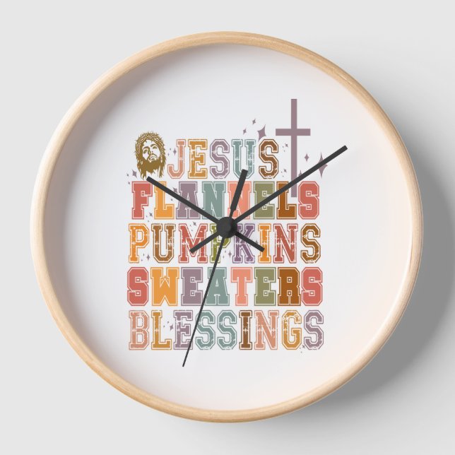 Reloj Jesús Flanels Calabazas Dulces Bendiciones (Anverso)
