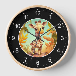 Reloj Jirafa Bebé Lindo Tropical Dibujo Animado-37560