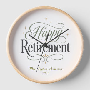 Reloj Jubilación Feliz Nombre Personalizado