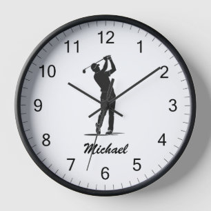 Reloj Jugador de golf de nombre personalizado Golfer Gol