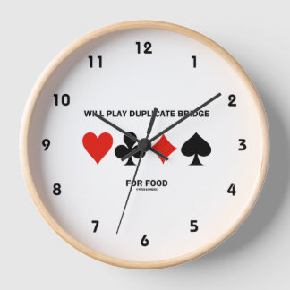 Reloj Jugará Bridge Duplicado Por Alimentos 4 Palos de C