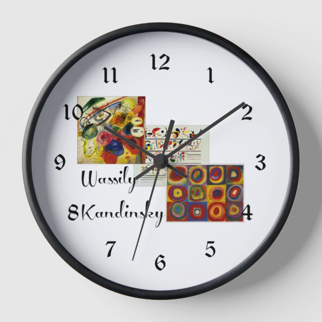 Reloj Kandinsky - Collage de su obra de arte (Anverso)