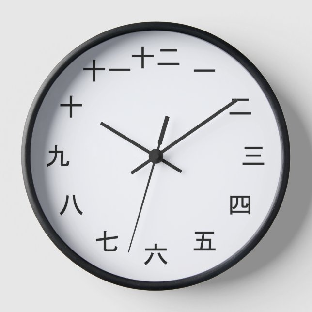 Reloj Kanji Clock 1-12 (Anverso)