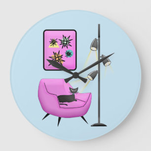 RELOJ KITSCH RETRO VINTAGE CAT