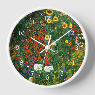 Reloj Klimt - Jardín de flores