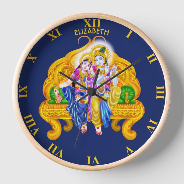 Reloj Krishna Radha Vigneshwara Hinduismo psicodélico (Anverso)