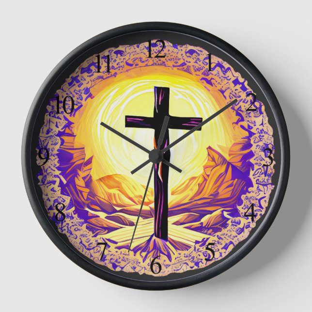 Reloj La bella y detallada cruz cristiana (Anverso)