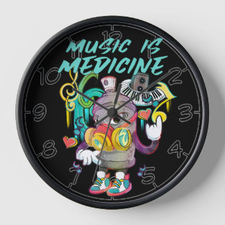 Reloj La música urbana es graffiti de medicina