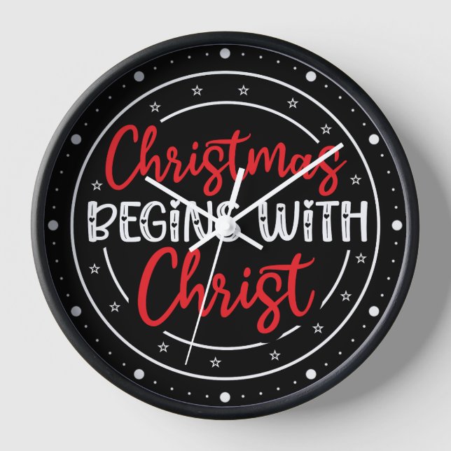 Reloj La Navidad Comienza Con Cristo-65772 (Anverso)