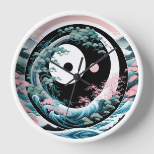 Reloj La ola rosa salvia azul verdoso