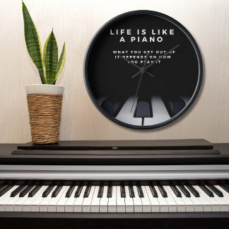 Reloj La vida es como un piano Inspirador