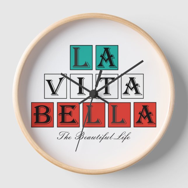 Reloj La Vita Bella El Hermoso Diseño De La Vida (Anverso)