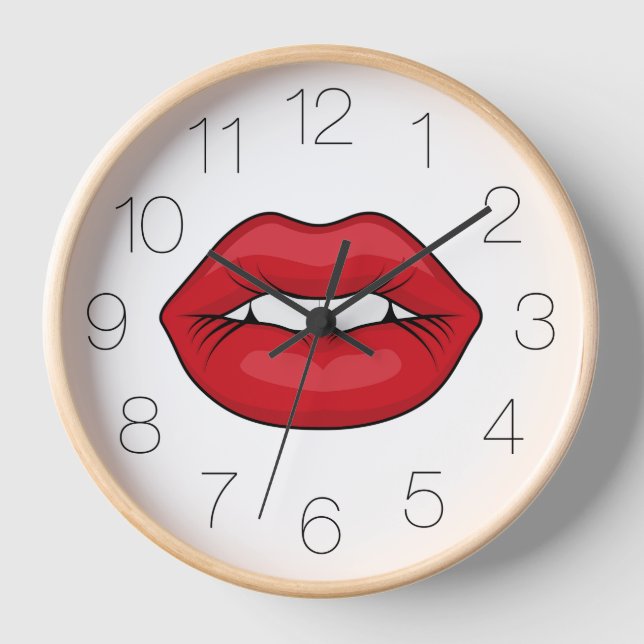 Reloj Labios Rojos (Anverso)