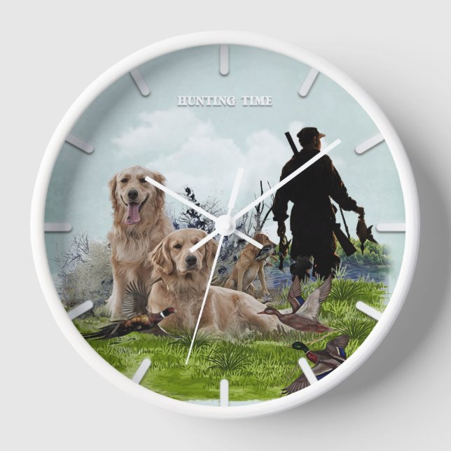 Reloj Labrador, caza de patos (Anverso)