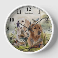 Labrador recuperadores con faisán, arte
