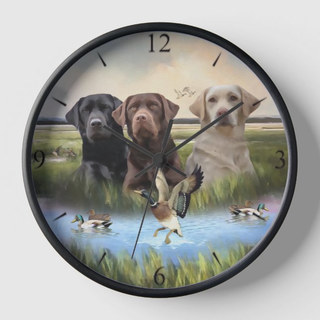 Reloj Labrador Recuperadores, (Perros cazadores) (Anverso)