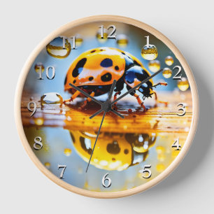 Reloj Ladybug en la lluvia
