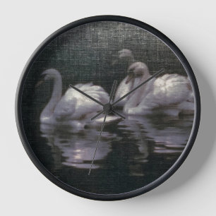 Reloj Lago de Cisnes a la Luz de la Luna