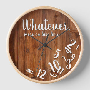 Reloj Lake Time Rustic Wood Funny Retirement Lake Home