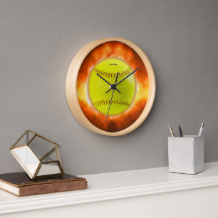 Reloj Las llamas de pelota blanda amarilla de SlipperyJo