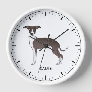 Reloj Lebrel Italiano de Color Seal y Blanco con Texto P